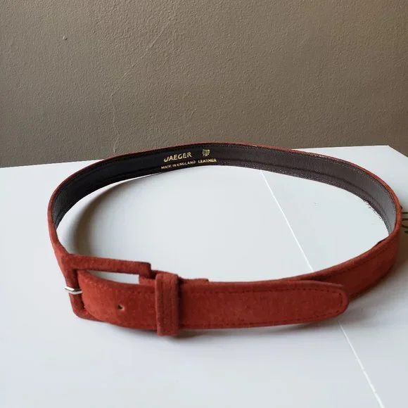jaeger | Accessories | Womens Jaeger Brick Red Suede Leather  display picture 1